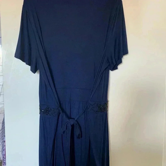 Navy Embellished Dress - Picture 3 of 5